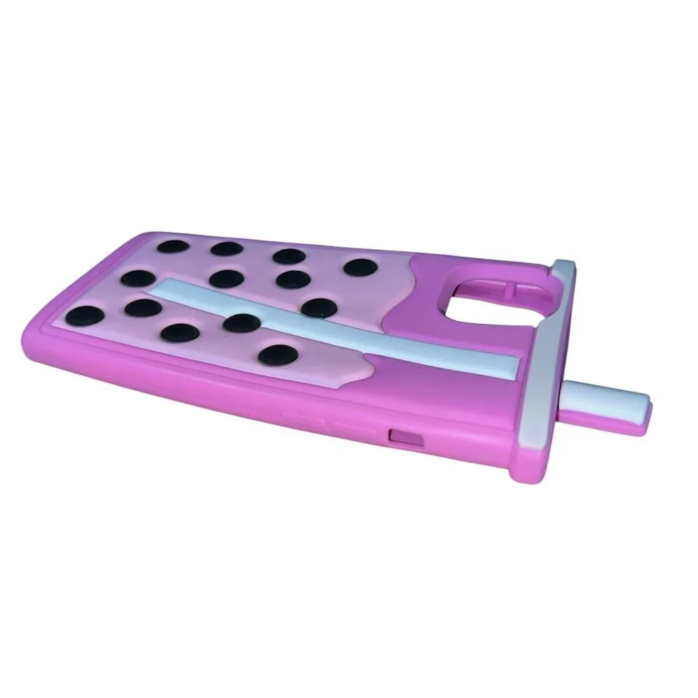 Pink Bubble Tea Design iPhone 13 Case With Pop-Out Straw & Protective Soft Silic